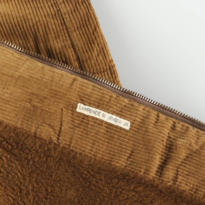 Vintage 1950'S UNKNOWN corduroy boa jacket, size S, men's unclear brown type Vintage Second Hand