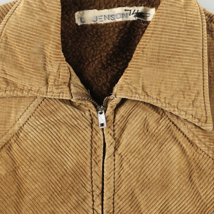 Vintage 1950'S UNKNOWN corduroy boa jacket, size S, men's unclear brown type Vintage Second Hand