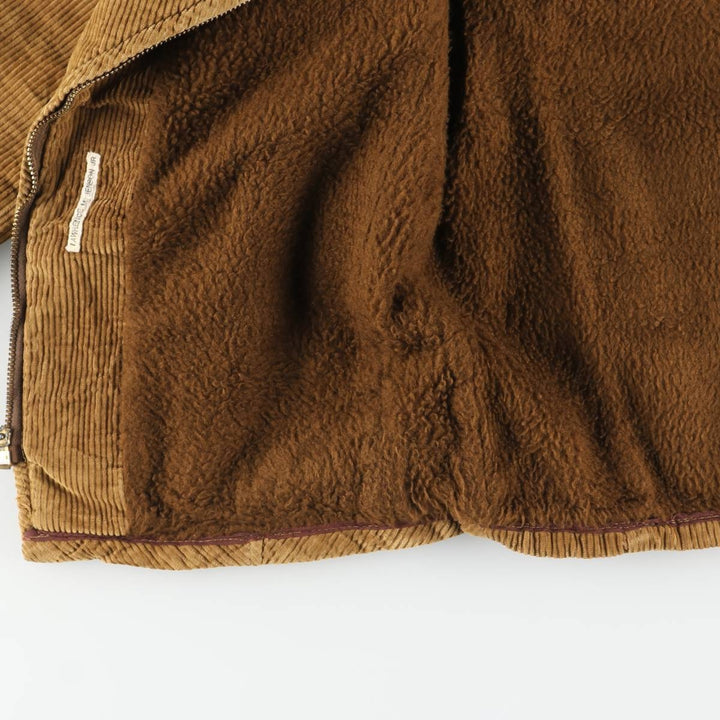 Vintage 1950'S UNKNOWN corduroy boa jacket, size S, men's unclear brown type Vintage Second Hand