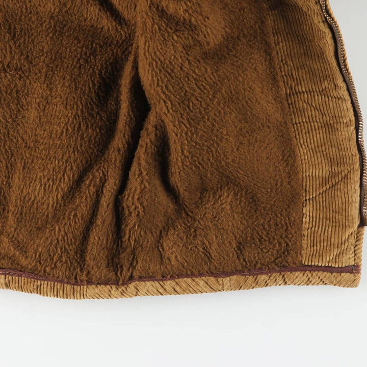 Vintage 1950'S UNKNOWN corduroy boa jacket, size S, men's unclear brown type Vintage Second Hand