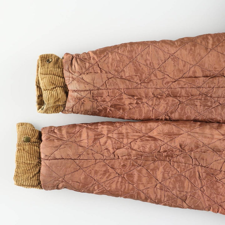 Vintage 1950'S UNKNOWN corduroy boa jacket, size S, men's unclear brown type Vintage Second Hand
