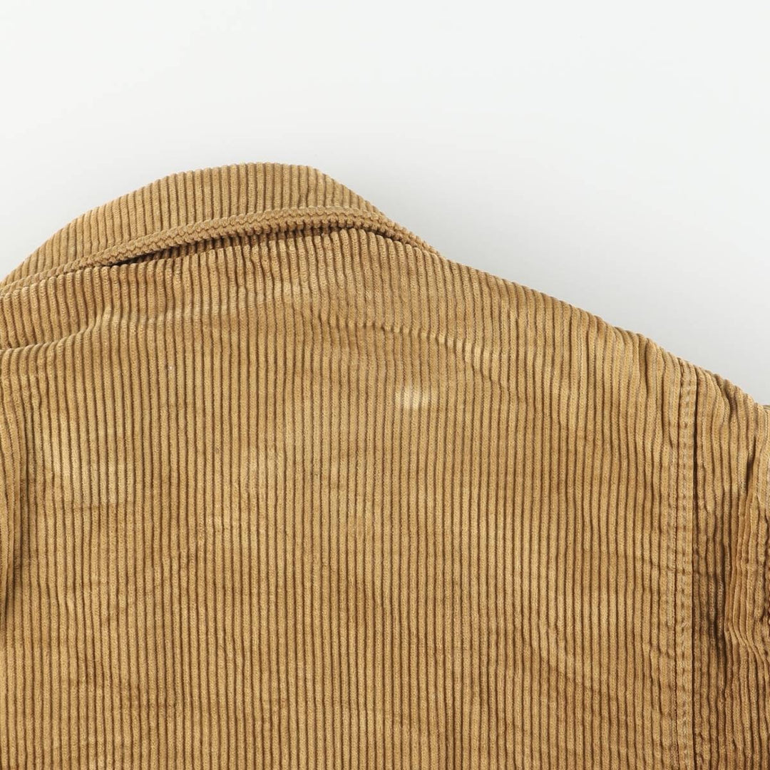 Vintage 1950'S UNKNOWN corduroy boa jacket, size S, men's unclear brown type Vintage Second Hand