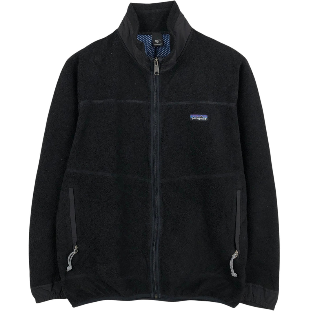 2000'S Patagonia Zip-Up Fleece Sweater Jacket (703520F6), Made in the USA, Men's Size L polyester black type Vintage Second Hand