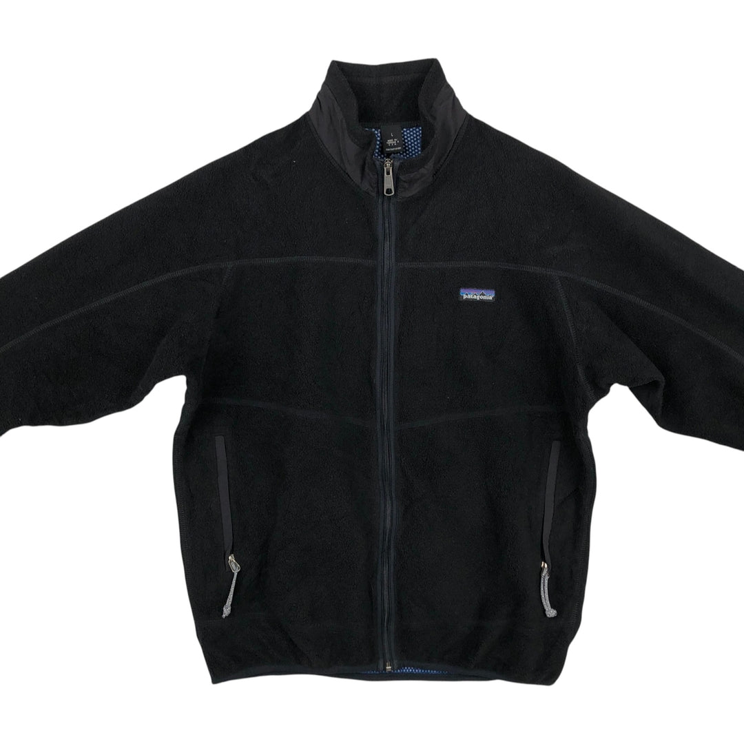 2000'S Patagonia Zip-Up Fleece Sweater Jacket (703520F6), Made in the USA, Men's Size L polyester black type Vintage Second Hand