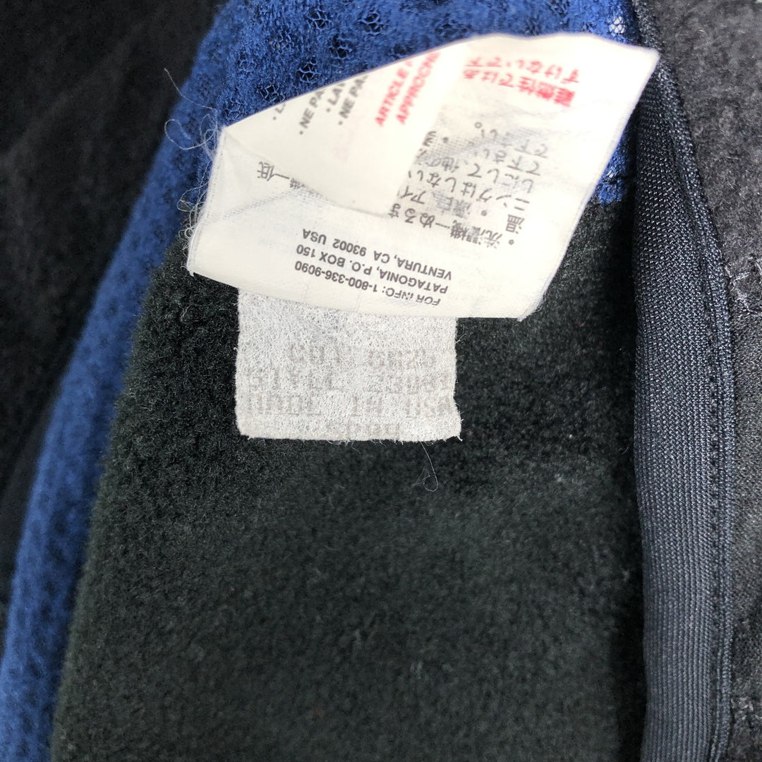 2000'S Patagonia Zip-Up Fleece Sweater Jacket (703520F6), Made in the USA, Men's Size L polyester black type Vintage Second Hand