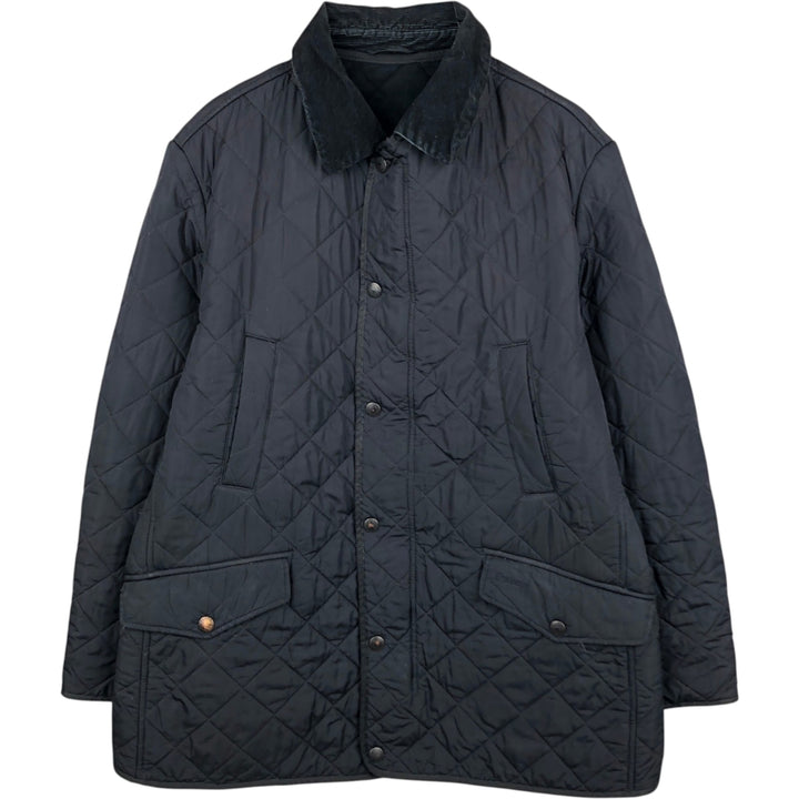 2000s~ Barbour 3 Warrant Quilted Puffer Jacket, Men's XL unclear navy blue type Vintage Second Hand
