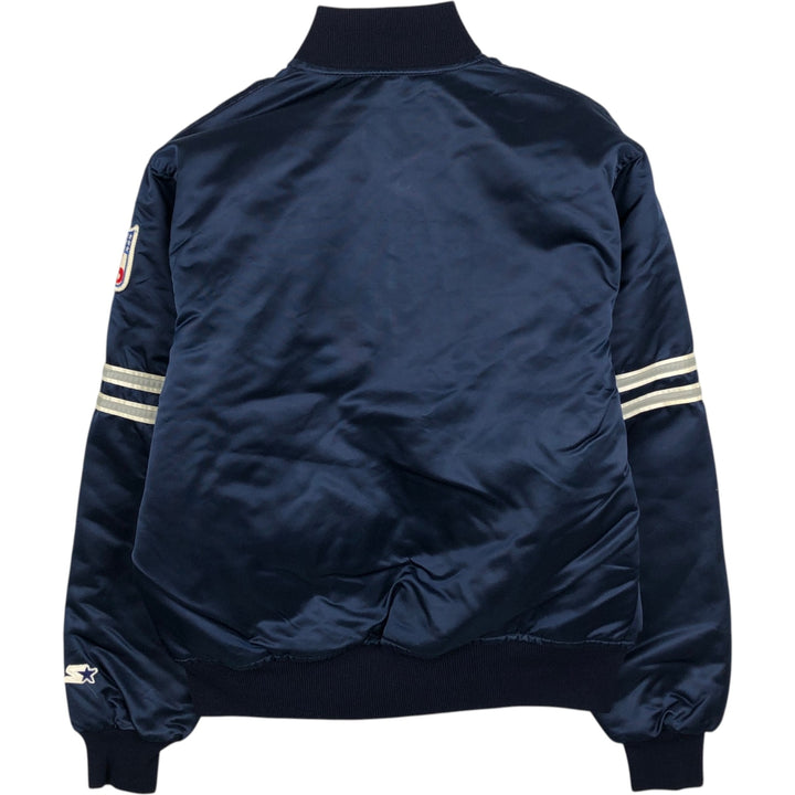 80s-90'S Starter PRO LINE Nylon Stadium Jacket Award Jacket Varsity Jacket Made in USA Men's Size M (approx.) Nylon Navy blue Vintage Second Hand