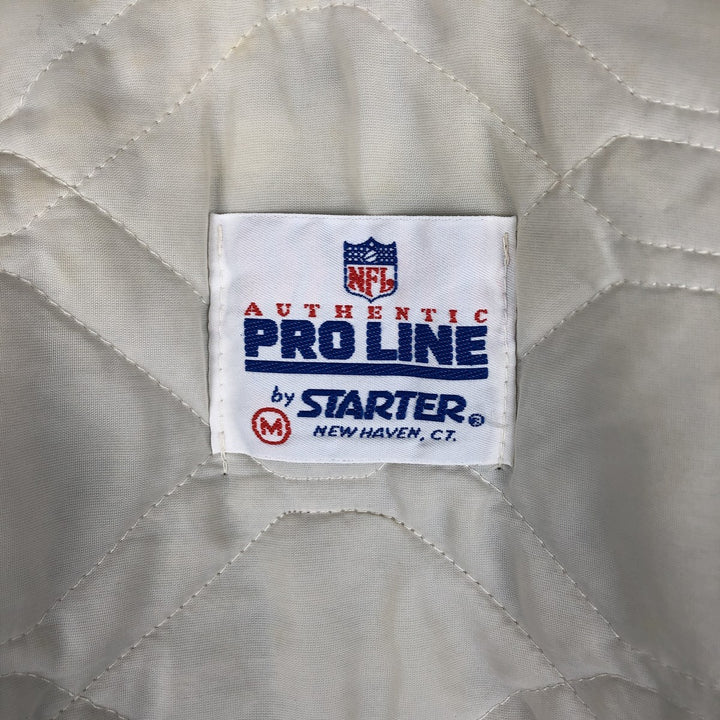 80s-90'S Starter PRO LINE Nylon Stadium Jacket Award Jacket Varsity Jacket Made in USA Men's Size M (approx.) Nylon Navy blue Vintage Second Hand