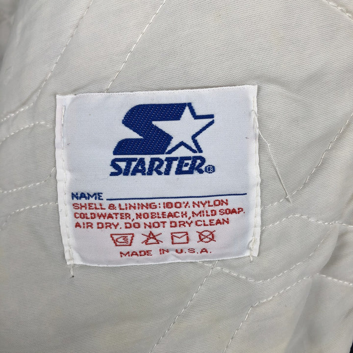 80s-90'S Starter PRO LINE Nylon Stadium Jacket Award Jacket Varsity Jacket Made in USA Men's Size M (approx.) Nylon Navy blue Vintage Second Hand