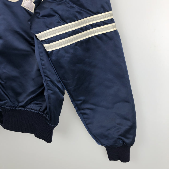 80s-90'S Starter PRO LINE Nylon Stadium Jacket Award Jacket Varsity Jacket Made in USA Men's Size M (approx.) Nylon Navy blue Vintage Second Hand