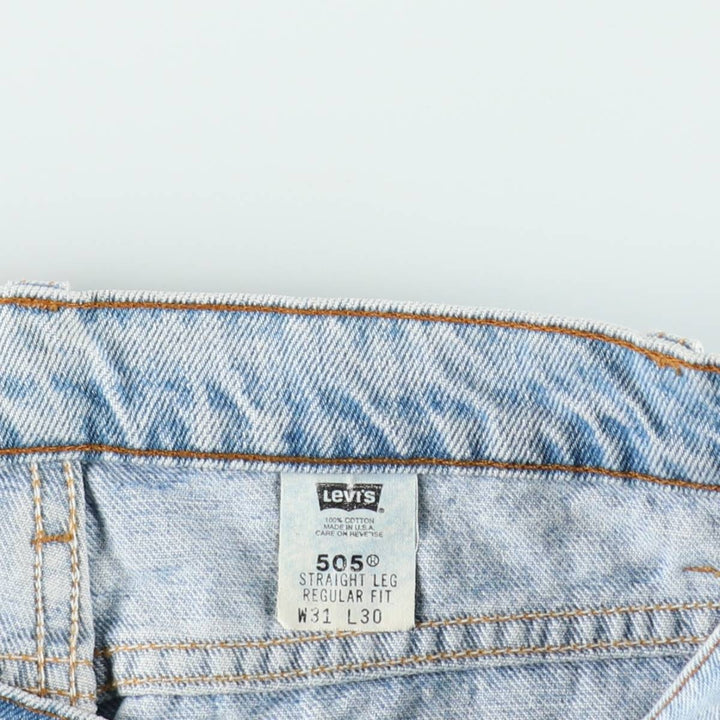 90'S Levi's 505-4834 Tapered Denim Pants, Made in USA, Men's, Size W31, Vintage cotton blue type Vintage Second Hand