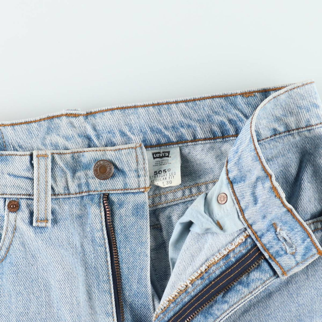 90'S Levi's 505-4834 Tapered Denim Pants, Made in USA, Men's, Size W31, Vintage cotton blue type Vintage Second Hand