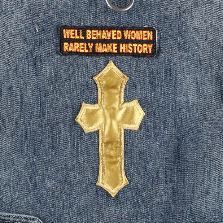 Harley-Davidson Cut-Off Denim Vest, Women's Size S (approx.) unclear blue type Vintage Second Hand