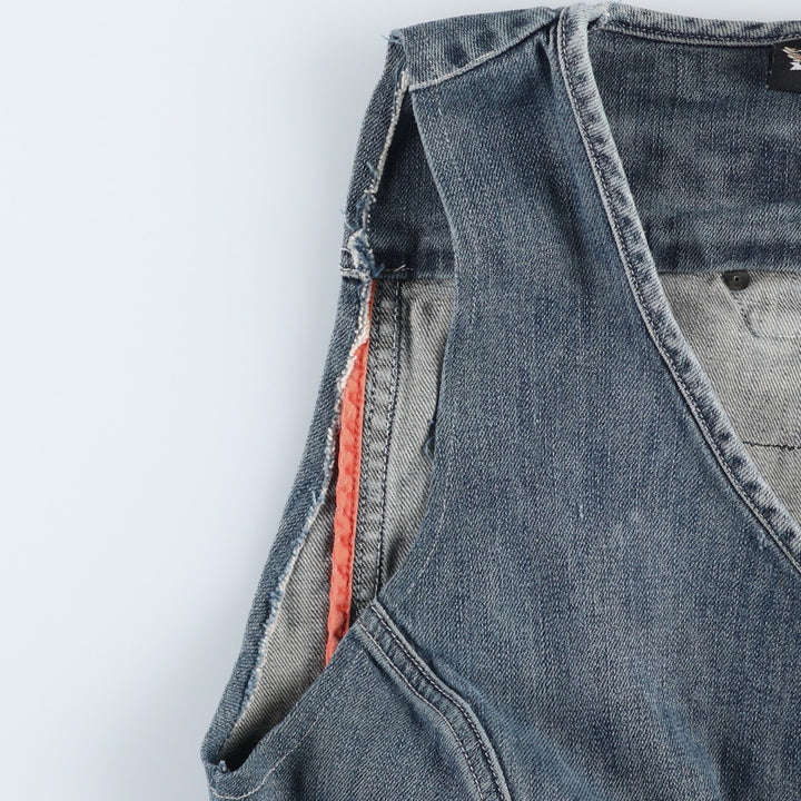 Harley-Davidson Cut-Off Denim Vest, Women's Size S (approx.) unclear blue type Vintage Second Hand
