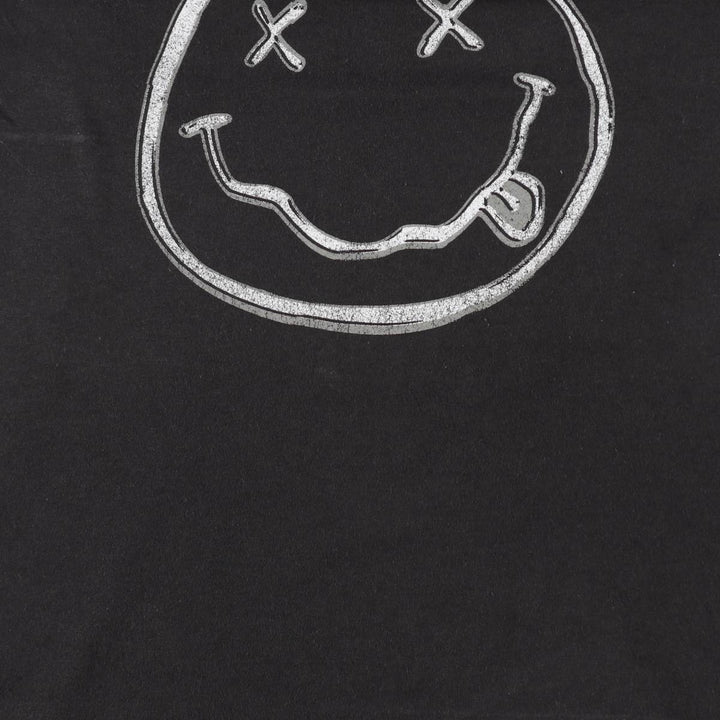 NIRVANA Nirvana Band T-shirt, Band T, Men's M size cotton black type Vintage Second Hand