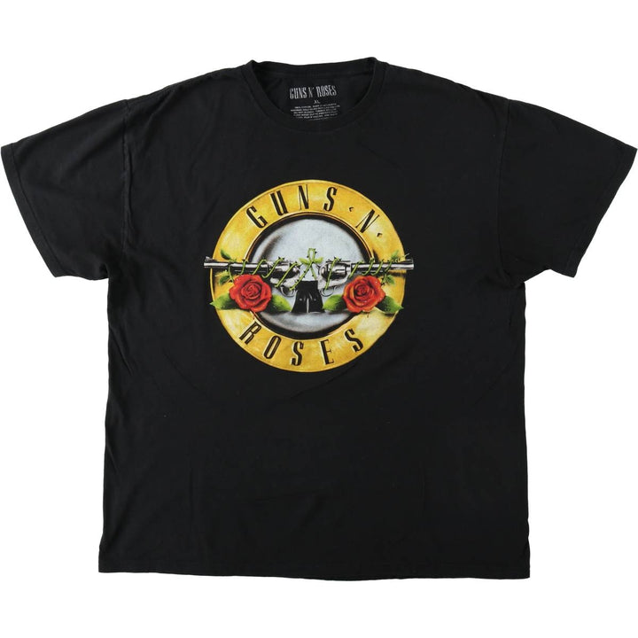 GUNS N' ROSES Guns N' Roses Band T-Shirt Band Tee Men's XL cotton black type Vintage Second Hand