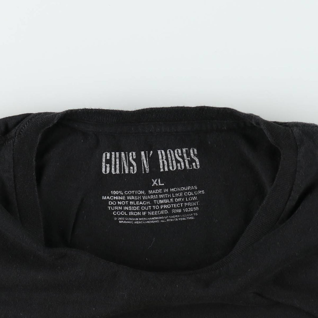 GUNS N' ROSES Guns N' Roses Band T-Shirt Band Tee Men's XL cotton black type Vintage Second Hand