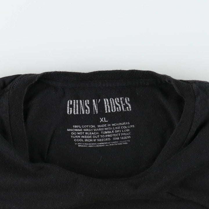 GUNS N' ROSES Guns N' Roses Band T-Shirt Band Tee Men's XL cotton black type Vintage Second Hand