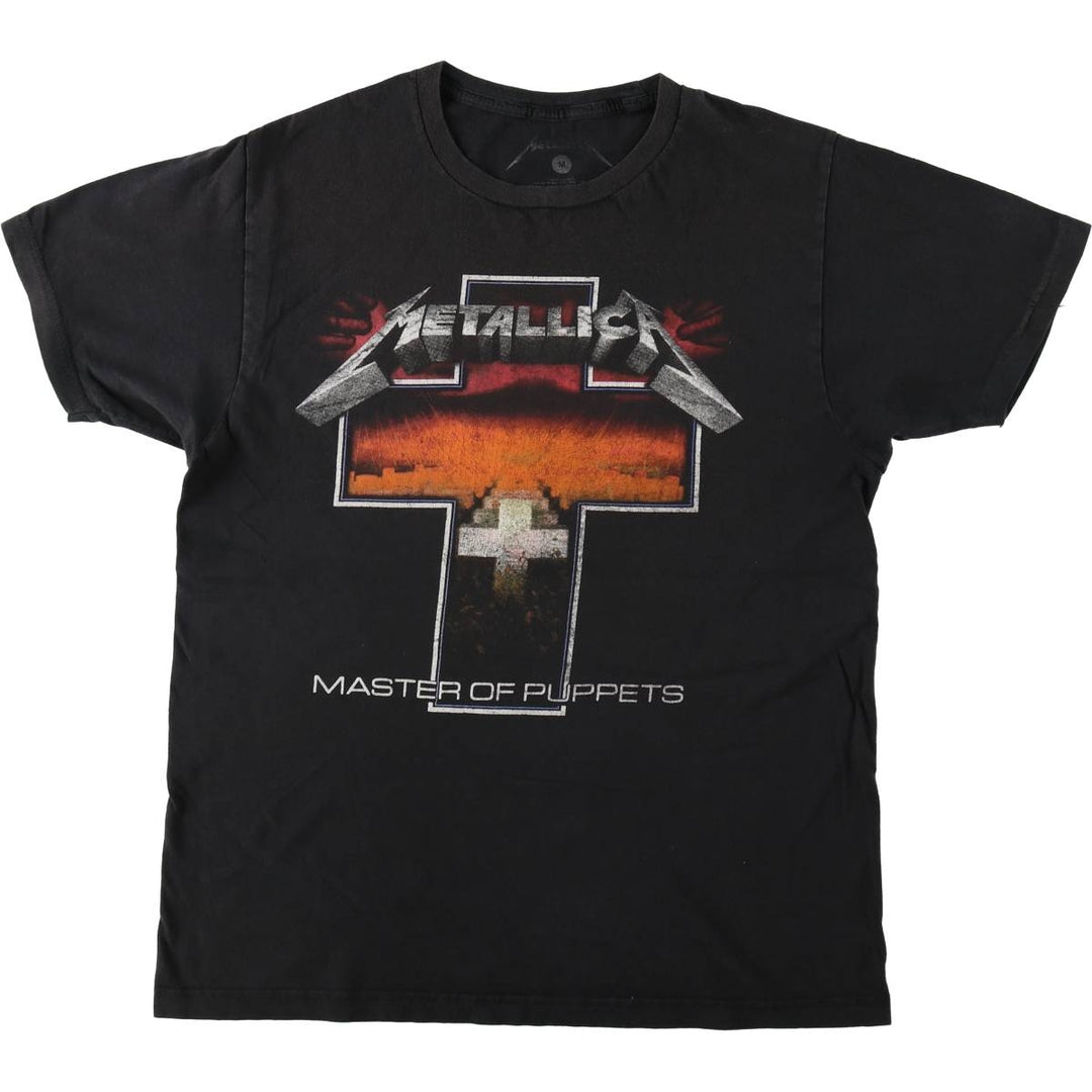 METALLICA Metallica Band T-shirt Band T Men's M size cotton black type Vintage Second Hand