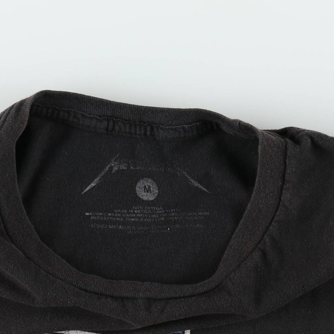 METALLICA Metallica Band T-shirt Band T Men's M size cotton black type Vintage Second Hand
