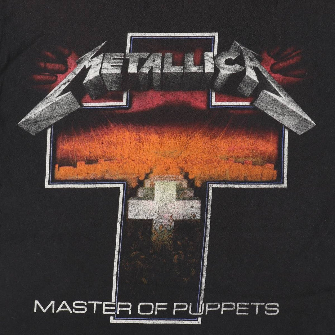 METALLICA Metallica Band T-shirt Band T Men's M size cotton black type Vintage Second Hand