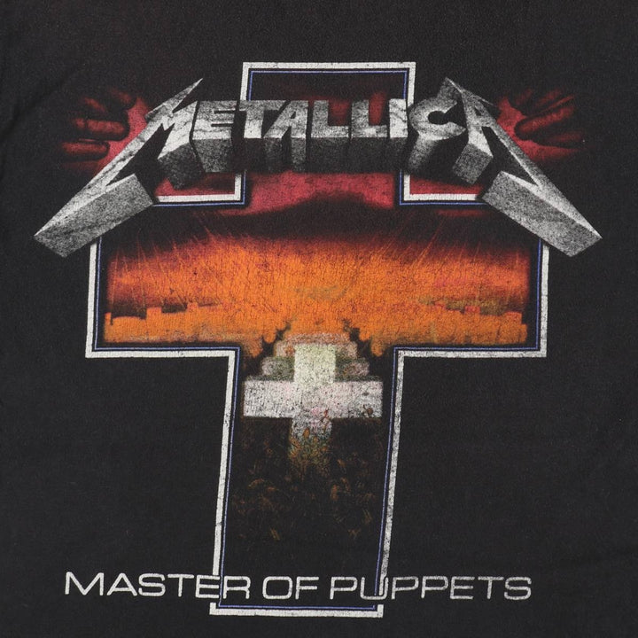 METALLICA Metallica Band T-shirt Band T Men's M size cotton black type Vintage Second Hand