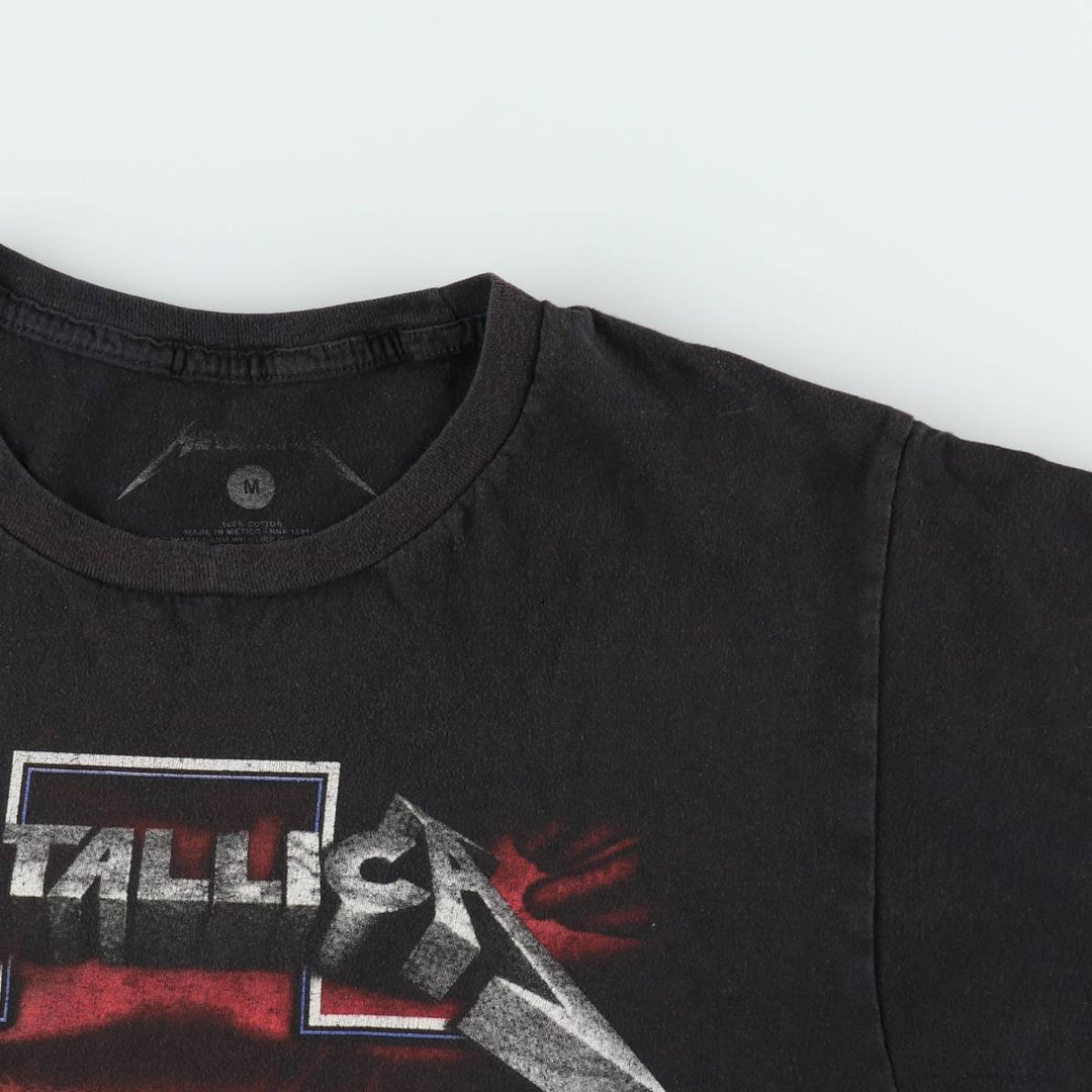 METALLICA Metallica Band T-shirt Band T Men's M size cotton black type Vintage Second Hand