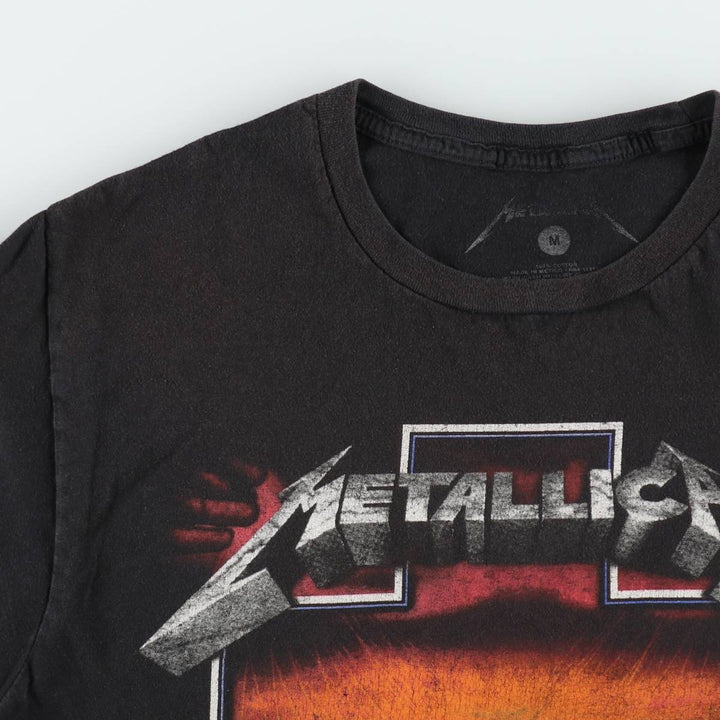 METALLICA Metallica Band T-shirt Band T Men's M size cotton black type Vintage Second Hand