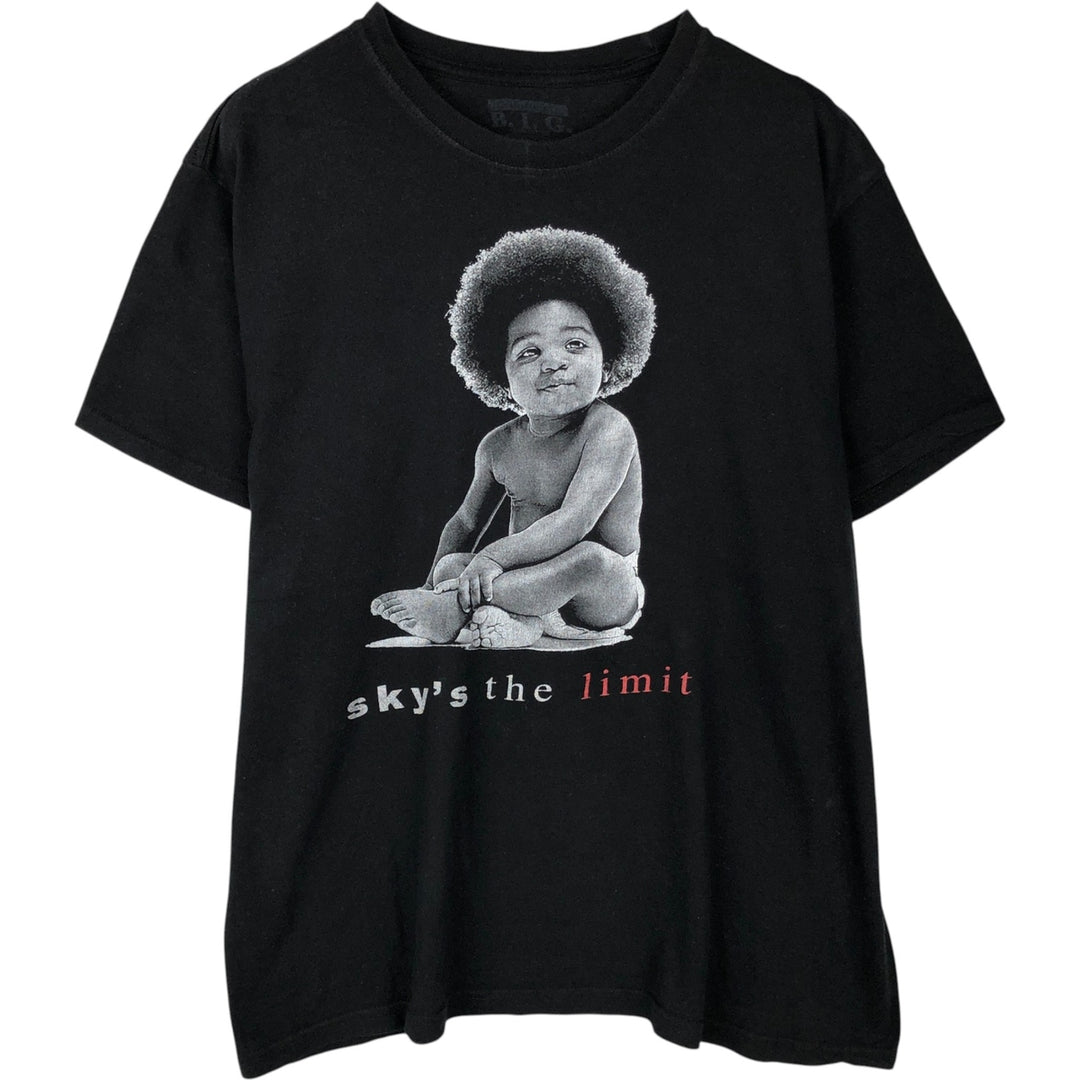 THE NOTORIOUS BIG Notorious BIG Rap T-shirt Rap T Men's XL size cotton black type Vintage Second Hand
