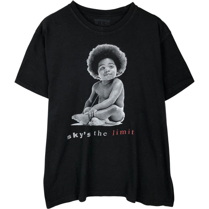 THE NOTORIOUS BIG Notorious BIG Rap T-shirt Rap T Men's XL size cotton black type Vintage Second Hand
