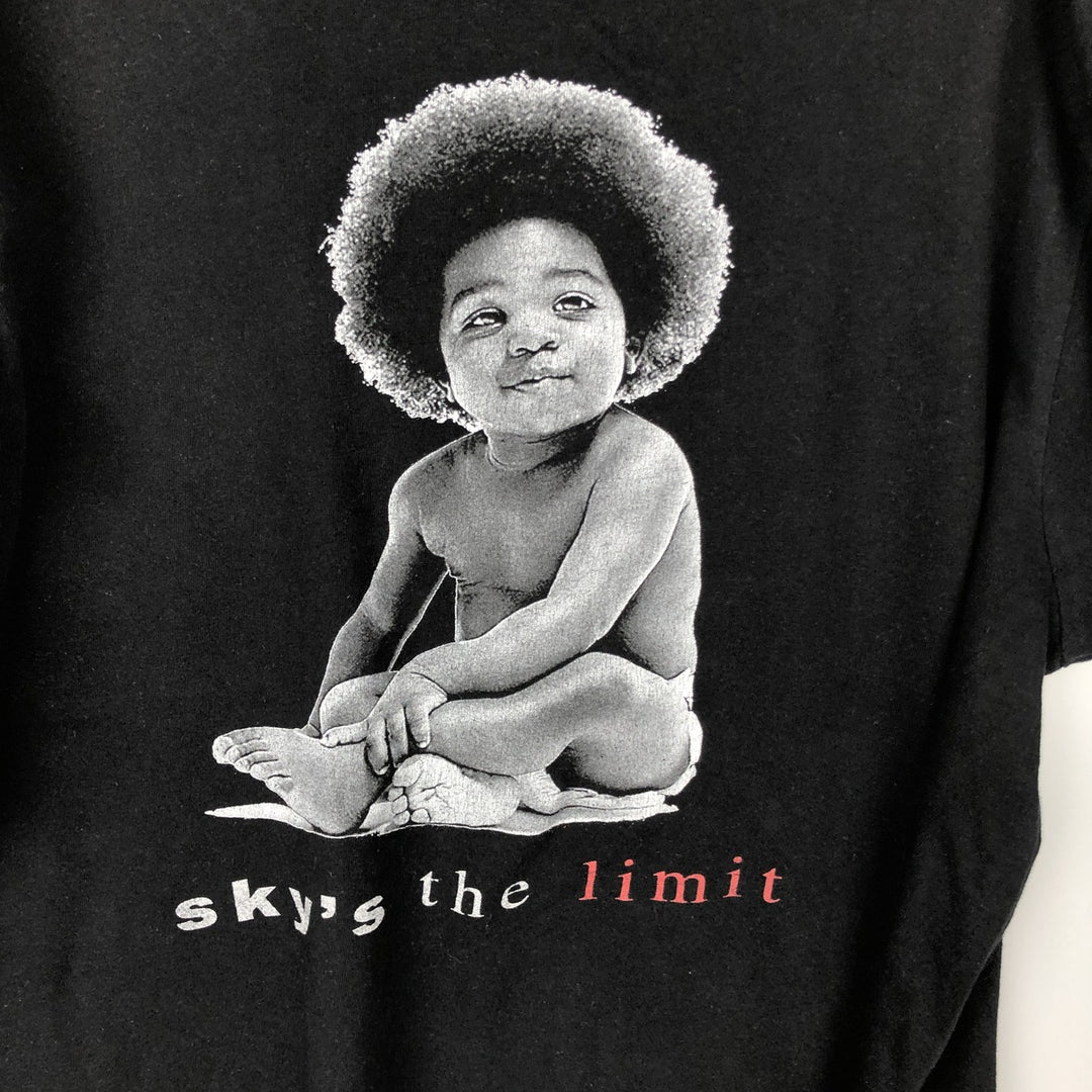 THE NOTORIOUS BIG Notorious BIG Rap T-shirt Rap T Men's XL size cotton black type Vintage Second Hand