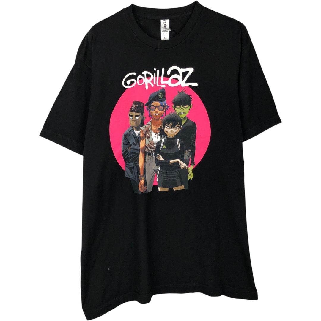 TULTEX GORILLAZ Gorillaz Band T-Shirt, Men's Size L cotton black type Vintage Second Hand