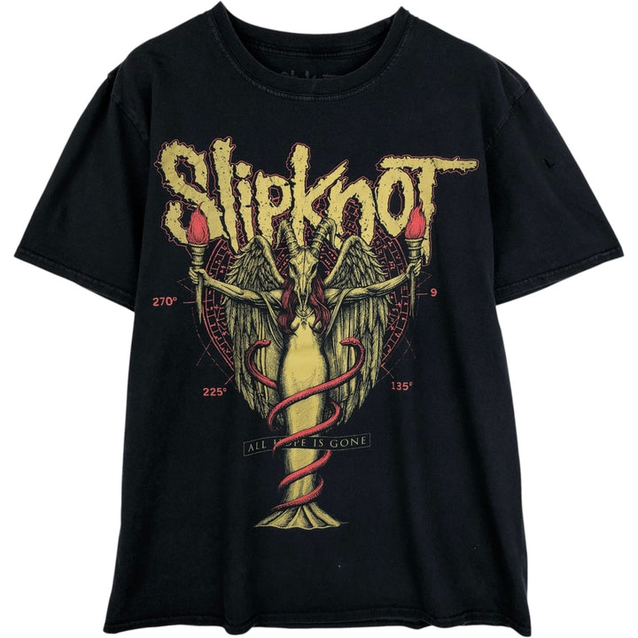 Slipknot Band T-shirt, Band T, Men's XL size cotton black type Vintage Second Hand