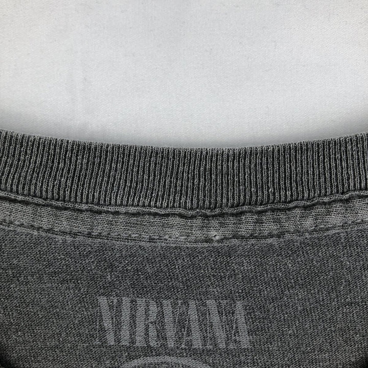 NIRVANA Nirvana Band T-shirt, Band T, Men's M size cotton gray type Vintage Second Hand