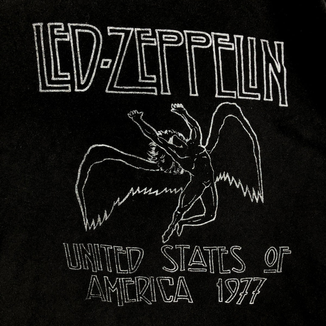LED ZEPPELIN Led Zeppelin Band T-shirt Band T Men's L size cotton black type Vintage Second Hand