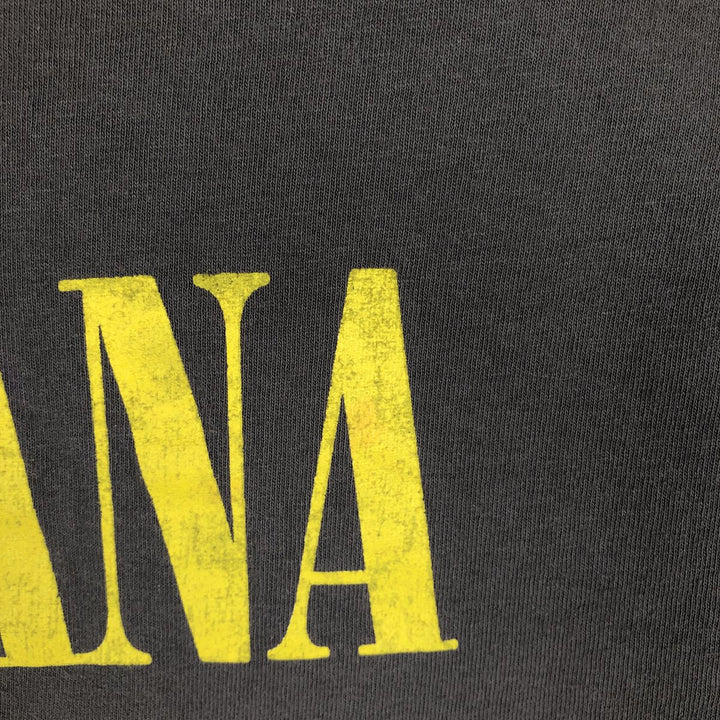NIRVANA Nirvana Band T-shirt, Band T, Men's L size unclear gray type Vintage Second Hand