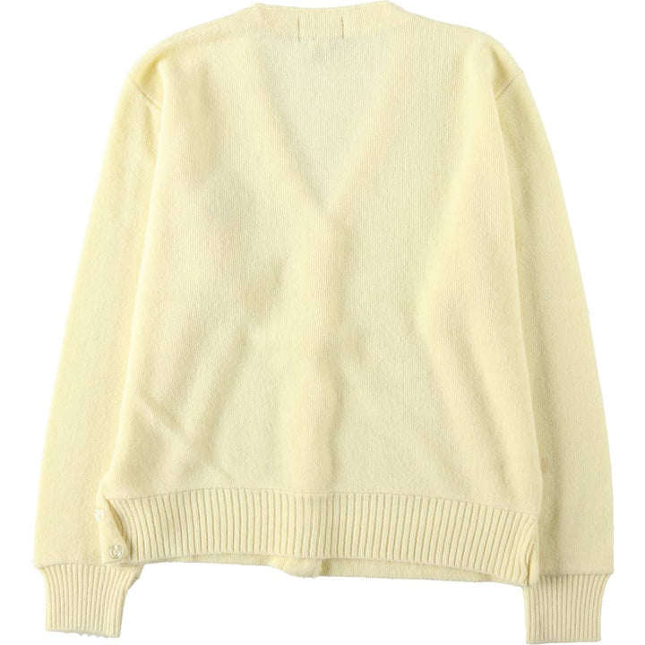 90'S IZOD IZOD CLUB Acrylic Knit Cardigan, Made in USA, Men's Size M (approx.), Vintage acrylic lemon yellow Vintage Second Hand
