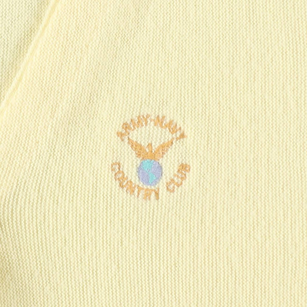 90'S IZOD IZOD CLUB Acrylic Knit Cardigan, Made in USA, Men's Size M (approx.), Vintage acrylic lemon yellow Vintage Second Hand