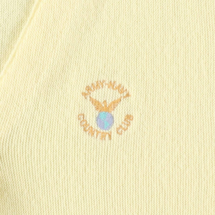 90'S IZOD IZOD CLUB Acrylic Knit Cardigan, Made in USA, Men's Size M (approx.), Vintage acrylic lemon yellow Vintage Second Hand