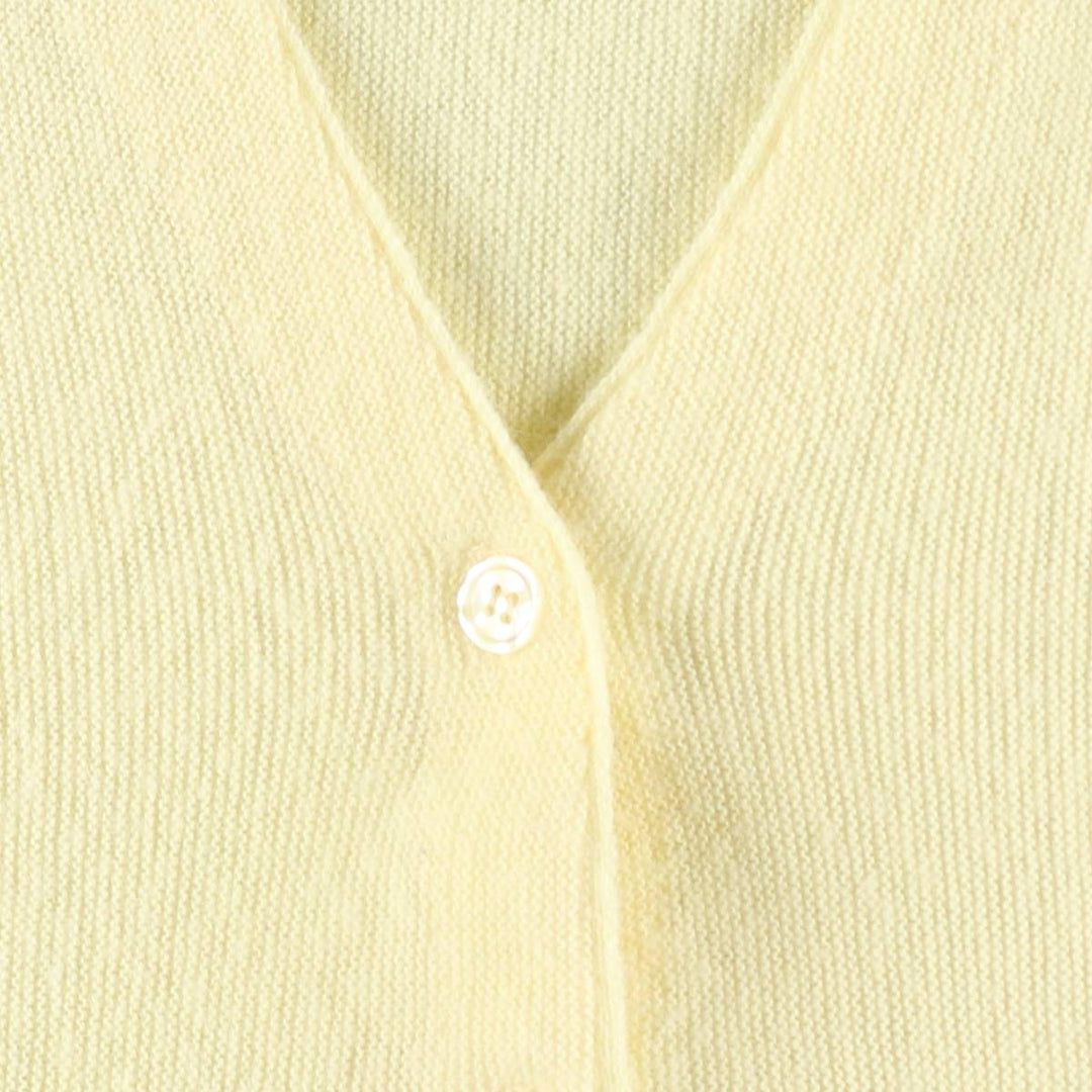 90'S IZOD IZOD CLUB Acrylic Knit Cardigan, Made in USA, Men's Size M (approx.), Vintage acrylic lemon yellow Vintage Second Hand