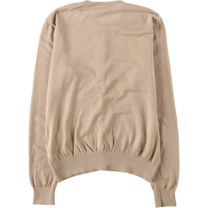 Ralph Lauren RALPH LAUREN SPORT Pima cotton knit cardigan, women's size L (approx.) Pima Cotton beige type brown Vintage Second Hand