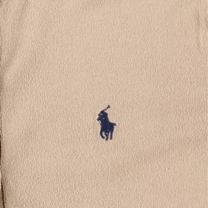 Ralph Lauren RALPH LAUREN SPORT Pima cotton knit cardigan, women's size L (approx.) Pima Cotton beige type brown Vintage Second Hand