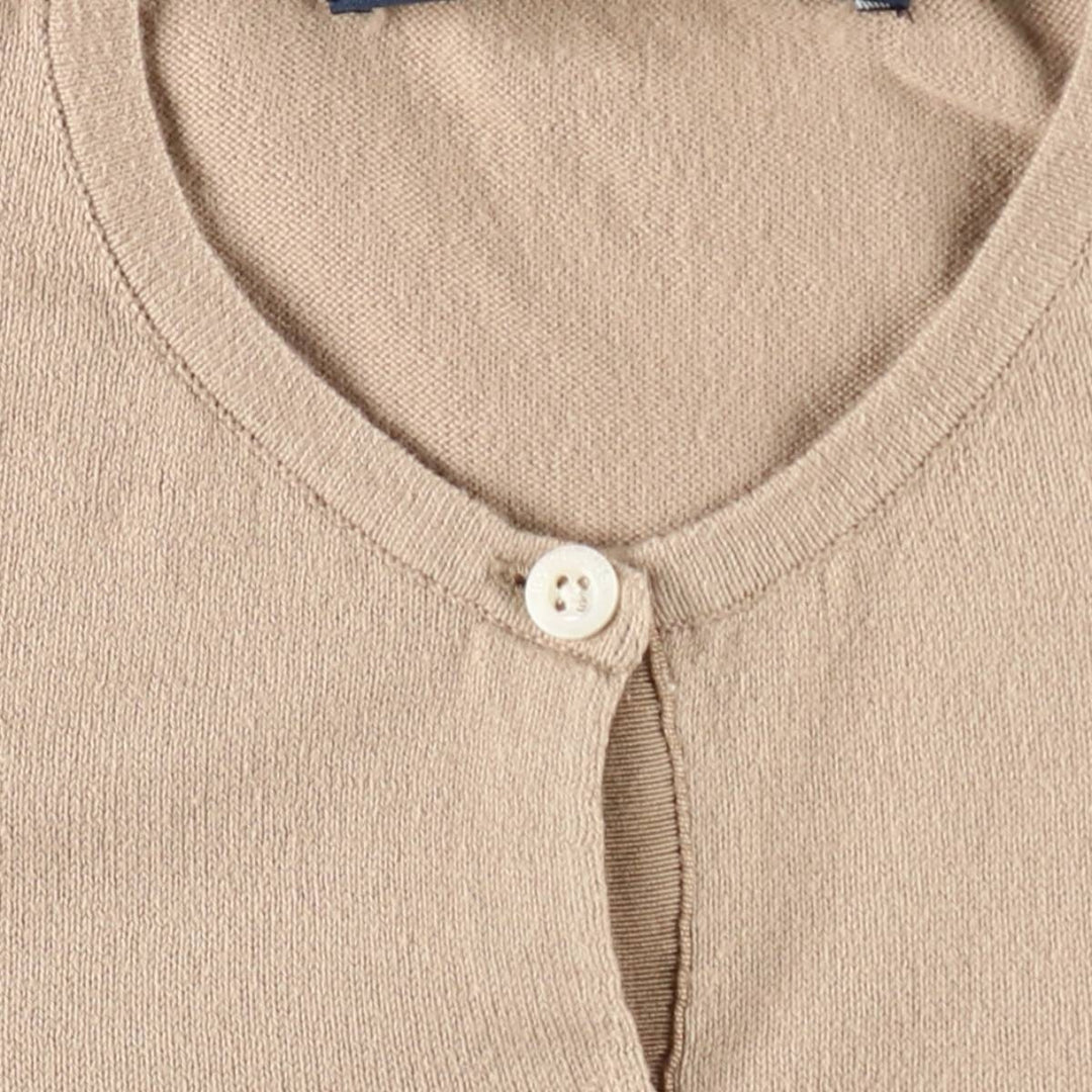 Ralph Lauren RALPH LAUREN SPORT Pima cotton knit cardigan, women's size L (approx.) Pima Cotton beige type brown Vintage Second Hand