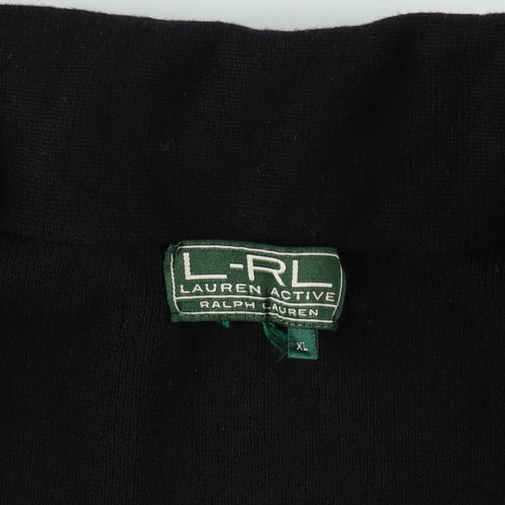 Ralph Lauren L-RL LAUREN ACTIVE Driver's Knit Sweater, Women's Size XL (approx.) unclear black type Vintage Second Hand