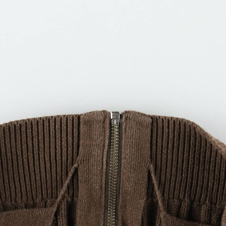 Ralph Lauren RALPH LAUREN SPORT Cable Knit Driver's Sweater, Women's Size XL (approx.) cotton brown type Vintage Second Hand