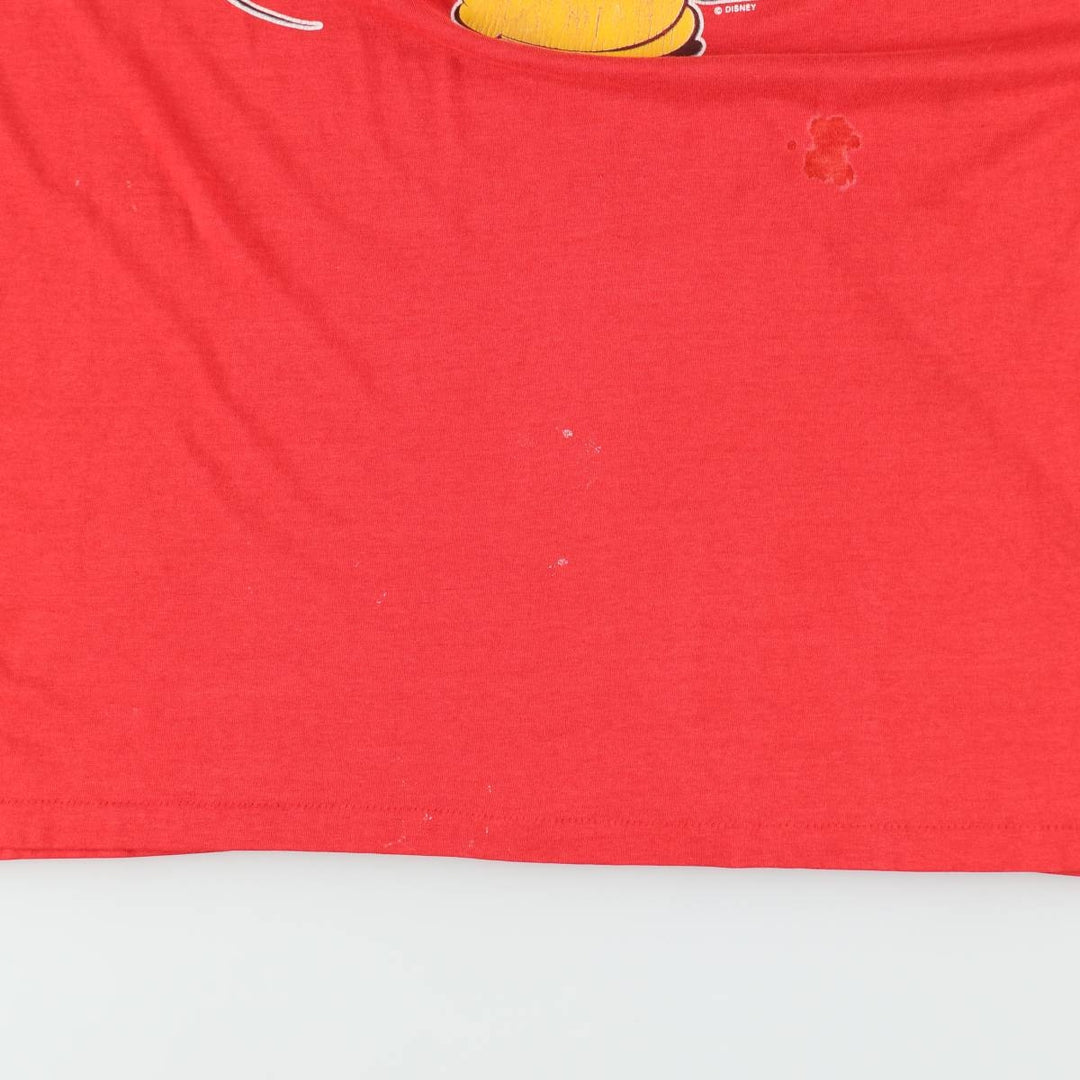 1980'S Disney Mickey Mouse T-shirt Dress, Made in USA, Women's Size XL (approx.), Vintage polyester red type Vintage Second Hand