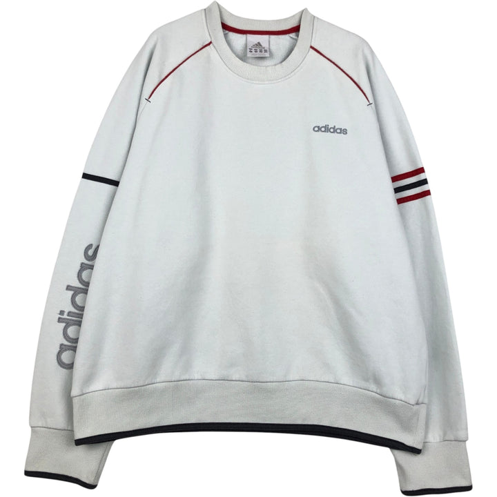 Adidas One-Point Logo Sweatshirt, Men's XL cotton white type Vintage Second Hand
