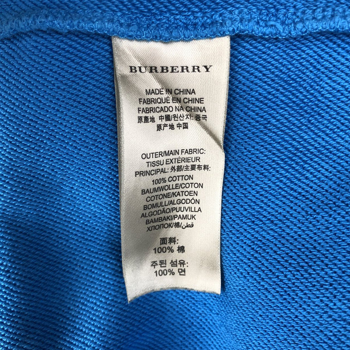 Burberry's BRIT Logo Sweatshirt (Men's Size L) cotton Blue type light blue Vintage Second Hand
