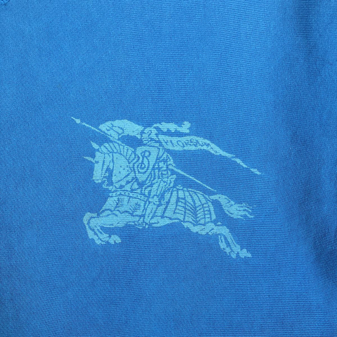 Burberry's BRIT Logo Sweatshirt (Men's Size L) cotton Blue type light blue Vintage Second Hand