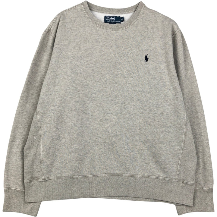 Ralph Lauren POLO by Ralph Lauren One Point Logo Sweatshirt Trainer Men's XL cotton gray type Vintage Second Hand